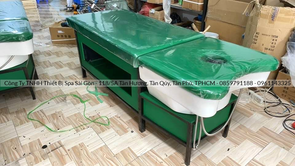 Giường Gội Tai Thỏ Bồn Sứ Chân Sắt