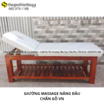 Giường Massage Nâng Đầu Chân Gỗ