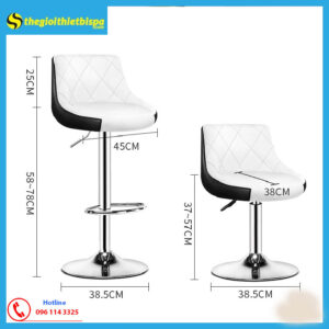 Ghế Xoay Quầy Bar Có Lưng Tựa