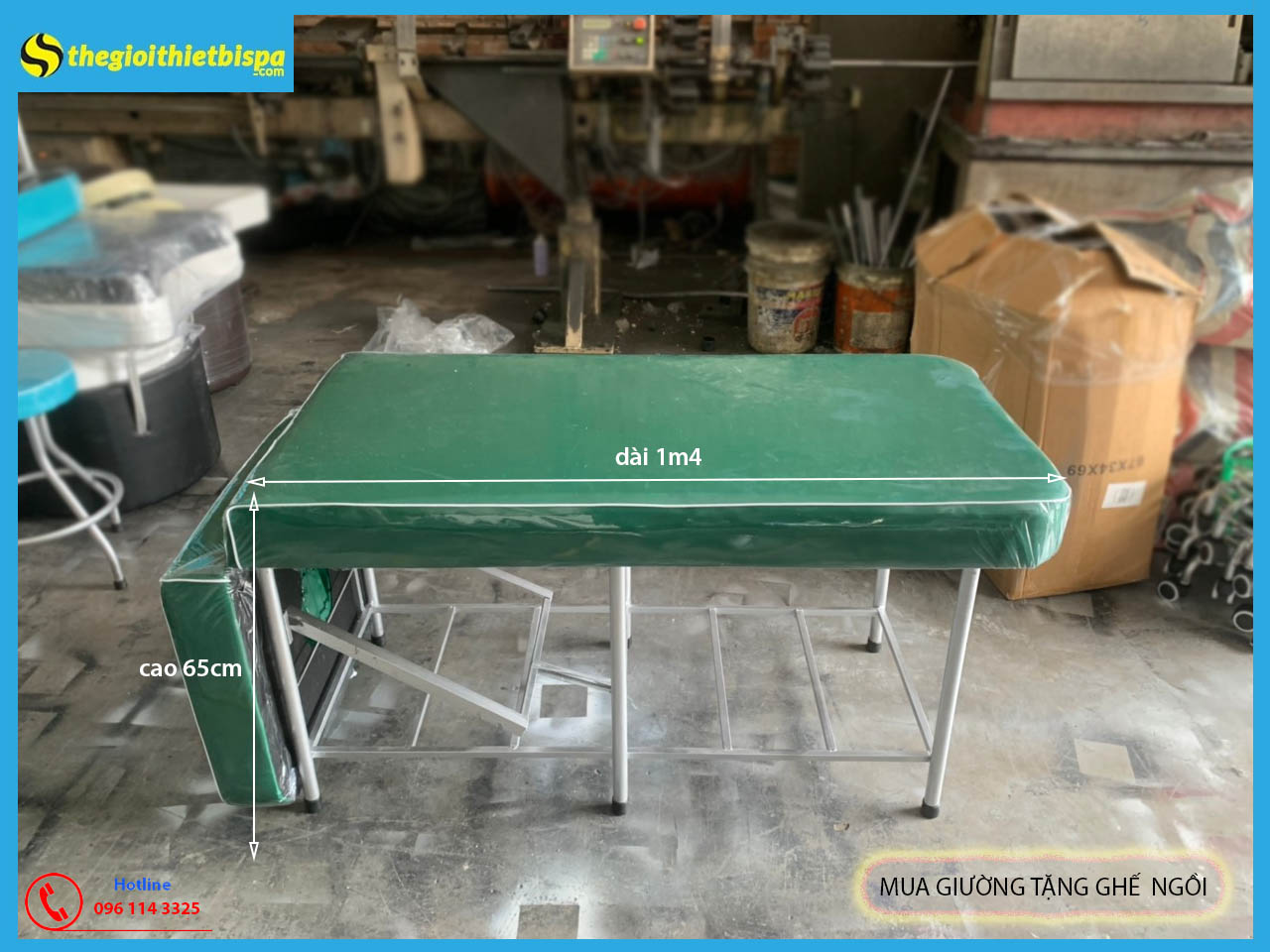 Giường inox nâng đầu