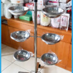 Kệ inox Kèm 6 Thau inox Spa