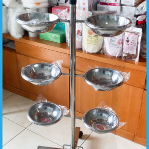 Kệ inox Kèm 6 Thau inox Dùng Trong Spa – Tmv