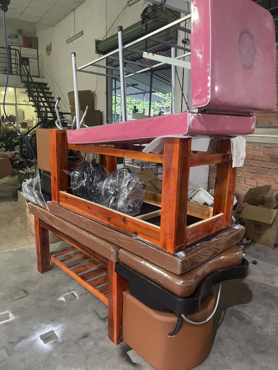 Giường Gội Đầu Dưỡng Sinh Massage Spa 2in1