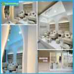 Ghế Nail Màu Da Bọc Vải Nhung
