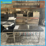 Giường Gội Bồn Nhựa Vuông Chân inox Vuông