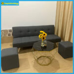Bộ Bàn Ghế Sofa Băng Dài 1m9 Màu Xám Đen