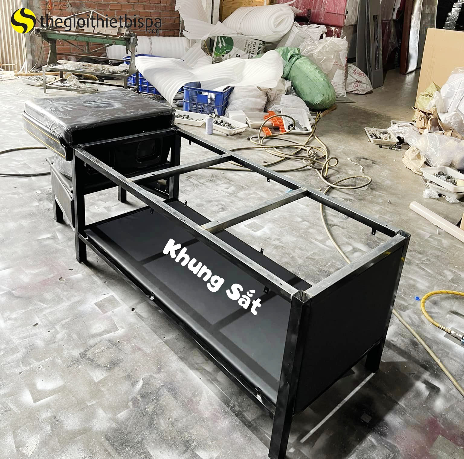Giường Gội Đầu Dưỡng Sinh Chân Sắt Tai Thỏ