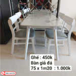 Bàn Ăn Giả Đá và 4 Ghế Ngồi Có Tựa Lưng ( TPHCM )