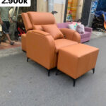 Ghế Massage Foot Bọc Da Màu Vàng Bò