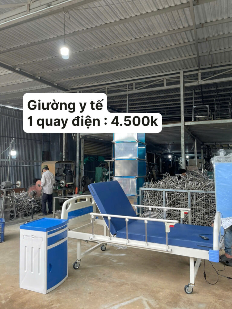 Giường y tế điện 1 tay quay