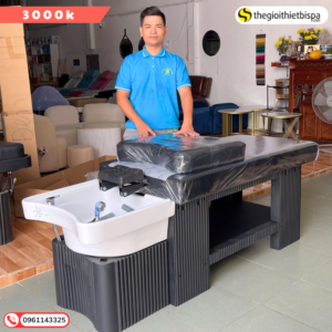 giường gội đầu tai thỏ bồn sứ