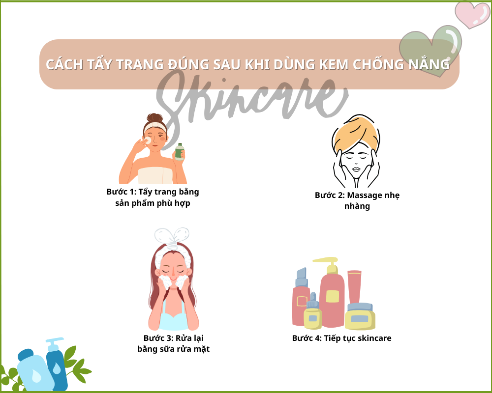 Có Cần Tẩy Trang Sau Khi Dùng Kem Chống Nắng Không? Chuyên Gia Giải Đáp