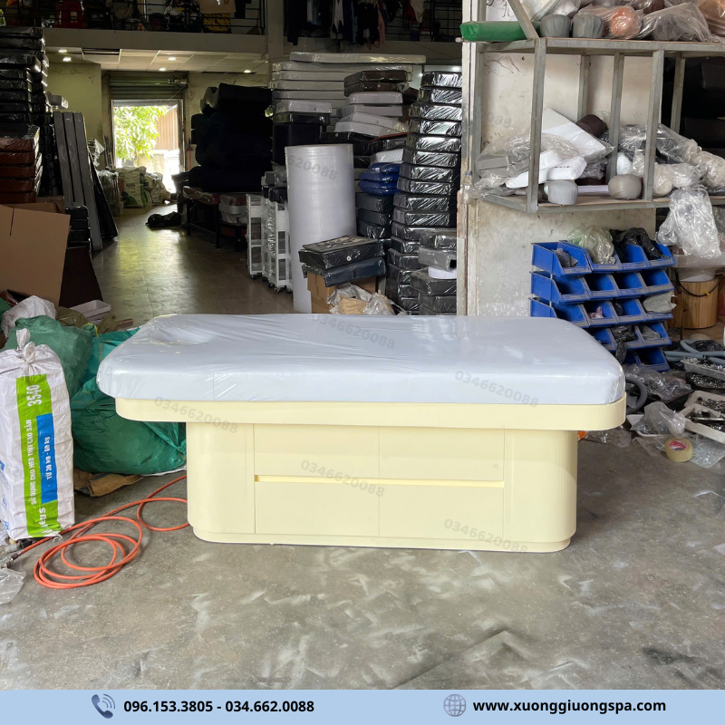 Giường Massage Gỗ MDF có hộc tủ