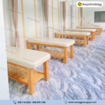 Giường Massage Chân Gỗ Thông