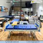 Giường Y Tế – 1 Quay Tay Có Bô Có Bàn Ăn – Giường Chăm Sóc Bệnh Nhân