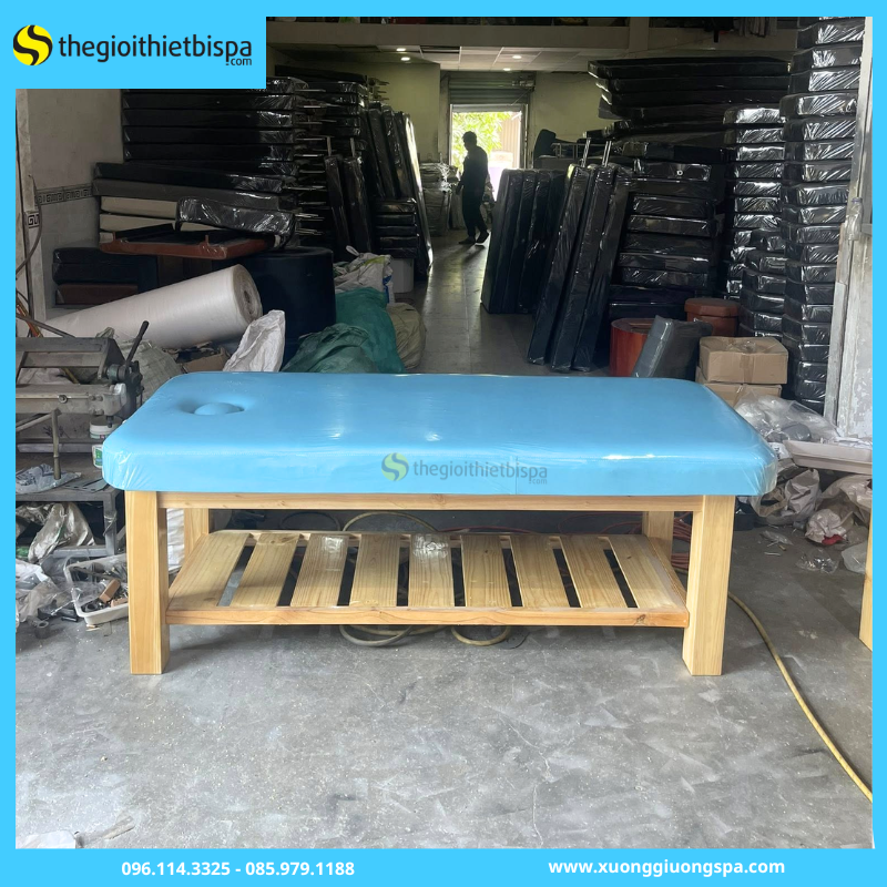 giường massage chân gỗ thông TPHCM