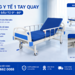 Giường Y Tế – 1 Quay Tay Thường – Giường Chăm Sóc Bệnh Nhân