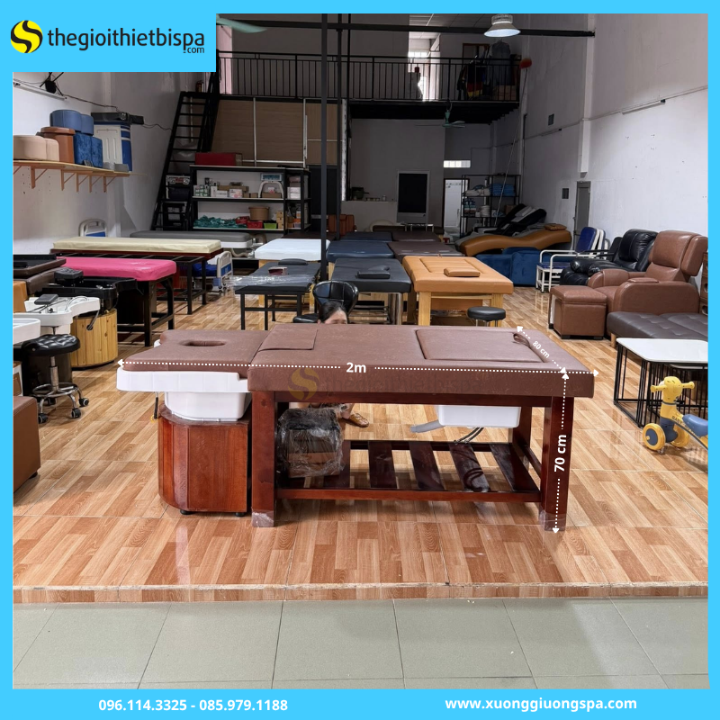 Giường gội đầu 3in1 bồn nhựa